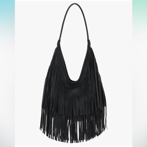 Black Fringe Women's Bag